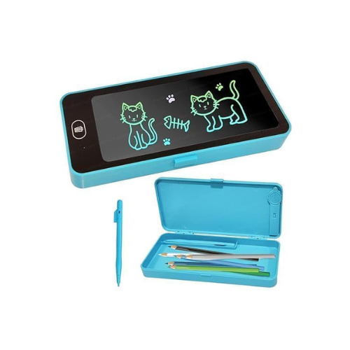 2 in 1 Digital LCD Writing Pad Children Doodle Board with Pencil Box for Kids