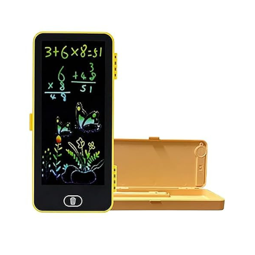 2 in 1 Digital LCD Writing Pad Children Doodle Board with Pencil Box for Kids