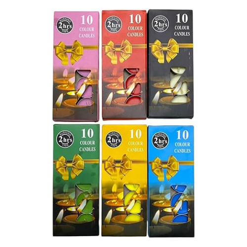 Unscented Paraffin Wax Smokeless Round Shaped Candles